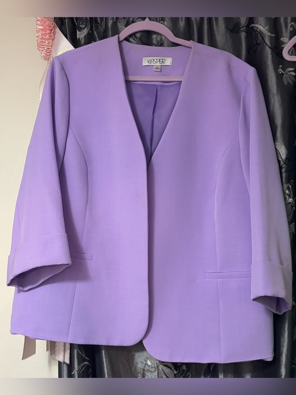Kasper Lavender Open-Front Women's Blazer Jacket